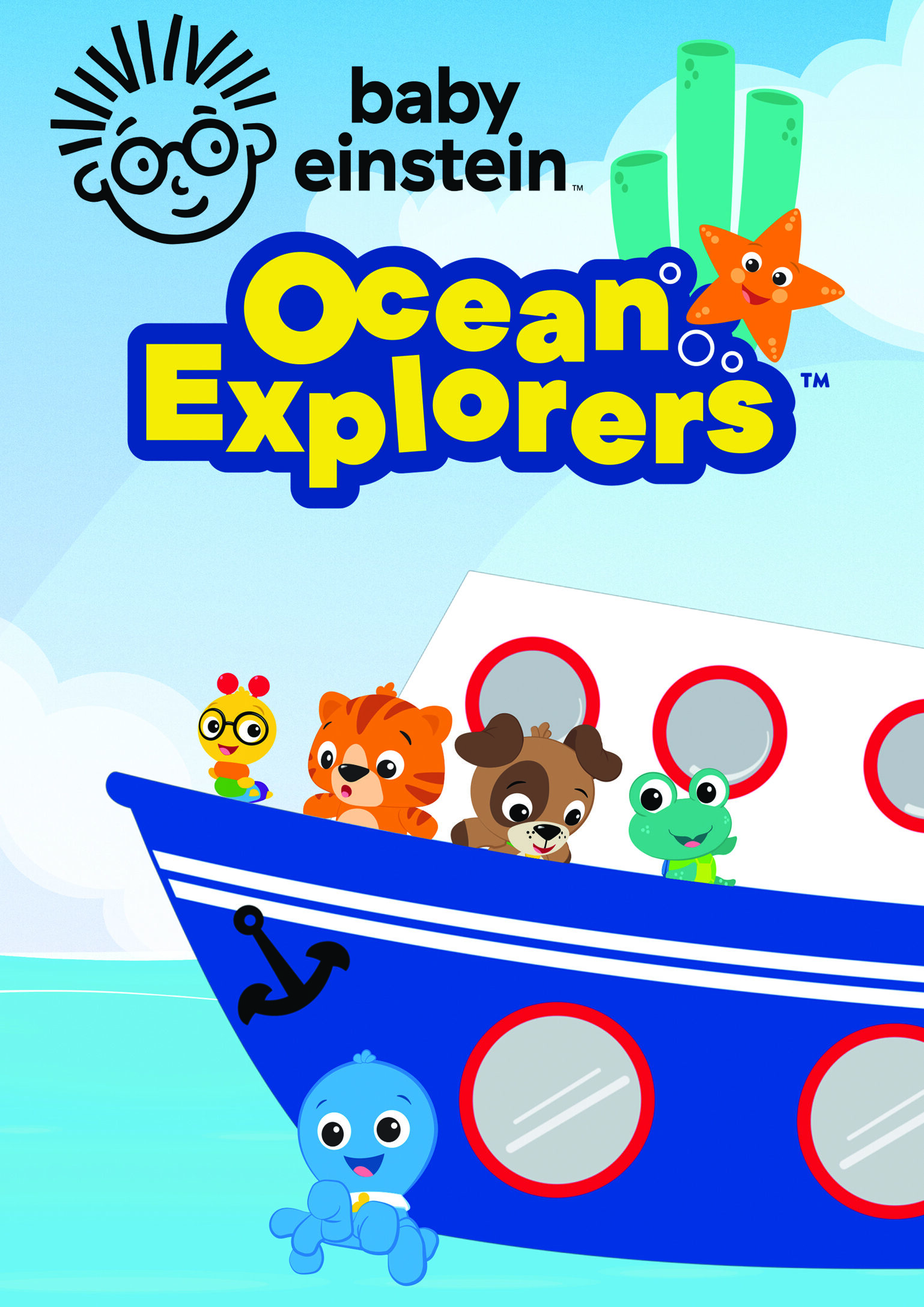 Baby Einstein Ocean Explorers Curiosity Cove 2-in-1 educatieve activiteit trui en vloerspeelgoed, leeftijd 6-12 maanden Baby Einstein Ocean Explorers Curiosity Cove 2-in-1 educatieve activiteit trui en vloerspeelgoed, leeftijd 6-12 maanden